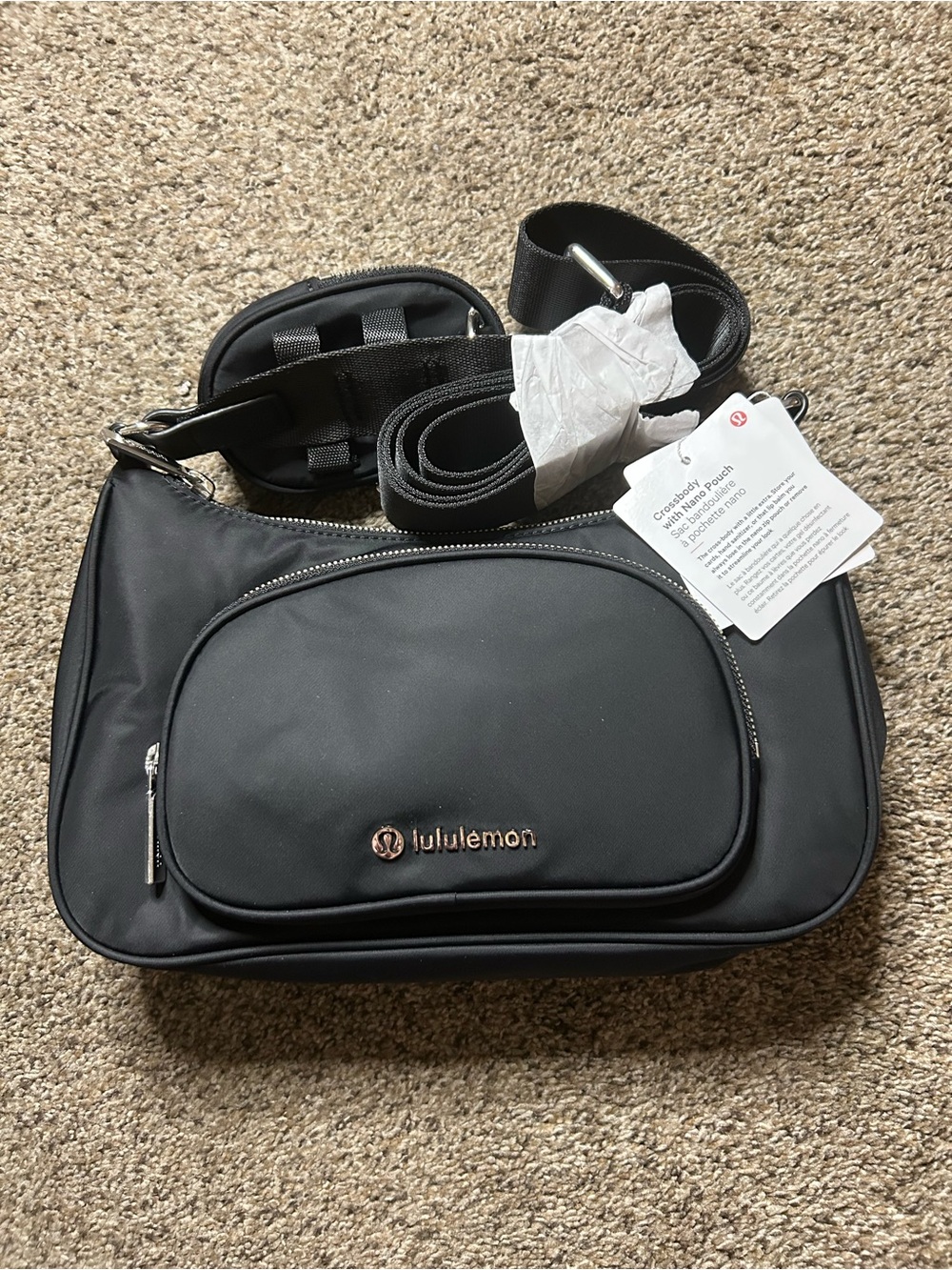 Lululemon crossbody with nano pouch